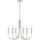 Potiss 6 Light 26 inch Polished Nickel Chandelier Ceiling Light